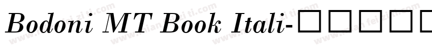 Bodoni MT Book Itali字体转换